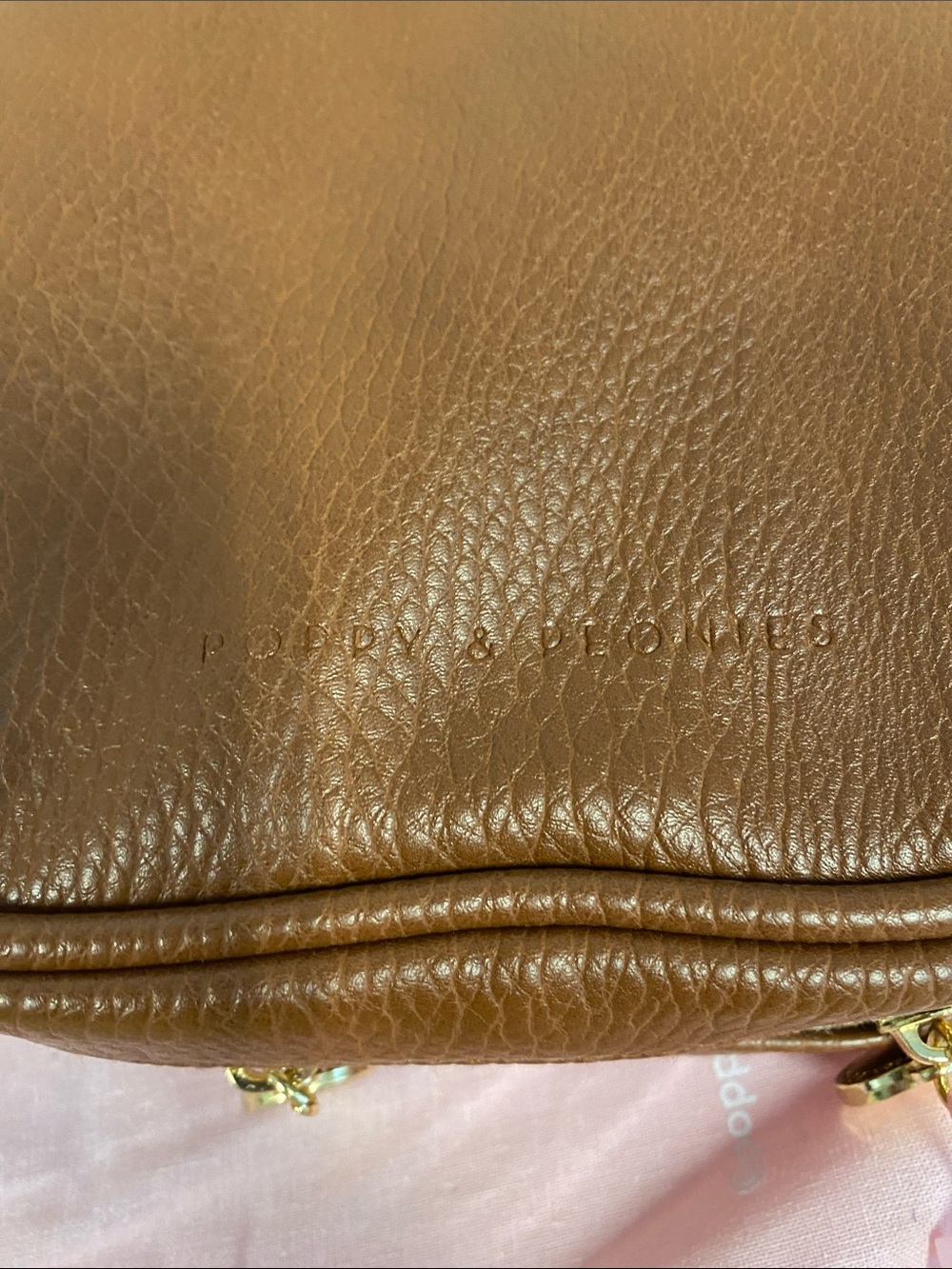 Poppy & Peonies Brown Pebbled Leather Jewelry Case - Picture 4 of 6